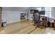 Hardwood floors accent this office, complete with built-in storage and a view of the exterior at 57 Worman St, Indianapolis, IN 46227