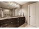 Bathroom showcasing a double sink vanity and neutral paint at 5869 Belchamp Dr, Noblesville, IN 46062