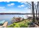 Beautiful lake view with a boat house is perfect for relaxing by the water at 7003 Eagle Dr, Nineveh, IN 46164
