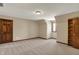 Bedroom offers neutral walls, carpet and a reach-in closet at 7545 Chablis Cir, Indianapolis, IN 46278