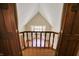 Second floor loft area features wood floors and a beautiful bay window at 7545 Chablis Cir, Indianapolis, IN 46278
