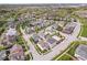 Aerial view featuring homes, landscaping, and a community layout with ponds at 7638 Beekman Ter, Zionsville, IN 46077