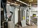 Basement utility area with HVAC and water heater at 801 N Denny St, Indianapolis, IN 46201