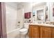 Well-lit bathroom with a shower and neutral colored walls at 8116 Heritage Commons Dr # Bldg 24, Indianapolis, IN 46219