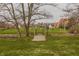 Inviting community green space with a wooden bridge leading to walking paths and manicured lawn at 861 S Park Trail Dr, Carmel, IN 46032