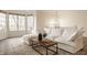 Inviting living room with a comfortable white sofa, large bay window, and stylish modern decor at 861 S Park Trail Dr, Carmel, IN 46032