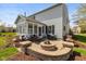 Inviting backyard patio area with a fire pit and comfortable seating for outdoor gatherings at 14195 Holly Berry Cir, Fishers, IN 46038