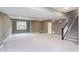 Spacious basement featuring carpet, window and staircase at 14878 Horse Branch Way, Fishers, IN 46040