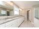 Bathroom features a double vanity, granite countertops, and tile flooring at 14878 Horse Branch Way, Fishers, IN 46040