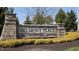 Belmont Place community entrance sign, with landscaped flowerbeds at 14878 Horse Branch Way, Fishers, IN 46040