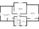 Upstairs floor plan showing a primary bedroom, two additional bedrooms, a bathroom, and hall space at 171 W 44Th St, Indianapolis, IN 46208