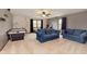 Fun living room with an air hockey table and comfortable sofas at 180 S 400 W, Lebanon, IN 46052
