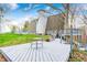 Charming backyard with multi-level decking and unique home architecture at 1907 N Washington St, Danville, IN 46122