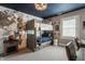 Fun bedroom with bunk beds and decorative map wallpaper at 222 E 71St St, Indianapolis, IN 46220