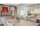 Open-concept kitchen and dining room with a view of the updated kitchen at 222 E 71St St, Indianapolis, IN 46220