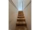 View up the unfinished basement stairs to the entry door above at 2250 N Capitol Ave, Indianapolis, IN 46208