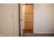 Wooden sliding barn door closet adds rustic charm and functional design to the room's aesthetic at 248 Parkview Dr, Whiteland, IN 46184