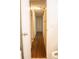 Hallway with wood floors, modern lighting, and a built in wooden storage at 248 Parkview Dr, Whiteland, IN 46184