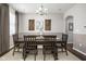 Farmhouse dining room featuring rustic wood table and chairs, neutral walls and soft, bright natural light at 2536 Maricopa Blvd, Whitestown, IN 46075