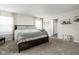 Spacious main bedroom featuring plush carpet, ensuite access, and neutral paint tones at 2536 Maricopa Blvd, Whitestown, IN 46075