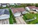 Beautiful aerial image of home showcasing green landscaping, spacious driveway and 2 car garage at 3110 S Temple Ave, Indianapolis, IN 46237