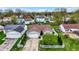 Aerial view of the house showing landscaping, fenced yard, and convenient two-car garage at 3110 S Temple Ave, Indianapolis, IN 46237