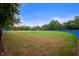 Green baseball field with blue fencing, surrounded by trees offering green views under a blue sky at 3738 Barrington Dr, Carmel, IN 46033