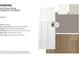 Door, hardware, flooring, wall and trim paint samples displaying the interior features, and color scheme of the home at 425 Atlas Dr, Lebanon, IN 46052
