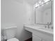 Clean, minimalist bathroom with white vanity, sleek fixtures, and bright lighting at 456 E Arch St, Indianapolis, IN 46202