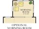 Optional morning room floor plan showcasing the layout of a well-lit space with cozy seating arrangements at 5090 Astor Way, McCordsville, IN 46055