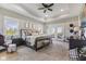 Luxurious main bedroom features a tray ceiling, recessed lights, and french doors to a balcony at 5348 Ashby Ct, Greenwood, IN 46143