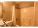 Standard bathroom with a shower and neutral walls at 701 Danver Ln, Beech Grove, IN 46107