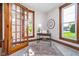 Bright office space with wood trim, ample natural light, and stylish decor at 702 S Fanning St, Sheridan, IN 46069