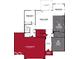 Layout displays open-concept design with kitchen, great room, garage, bedrooms and breakfast nook at 7313 Deerberg Dr, Indianapolis, IN 46259