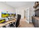 Spacious home office with a view to hall through double doors, perfect for working from home at 8673 Laurelton Pl, Brownsburg, IN 46112