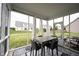 Screened porch offers views of a spacious backyard and a comfortable seating area for relaxation at 8748 N Autumnview Dr, McCordsville, IN 46055