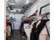 Walk-in closet featuring extensive shelving and hanging space for optimal organization at 8748 N Autumnview Dr, McCordsville, IN 46055