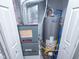 Enclosed utility room with furnace, water heater, and connections at 103 N Nebraska St, North Salem, IN 46165