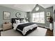 Inviting primary bedroom with vaulted ceilings, a large window, and sophisticated decor at 12304 Ridgeside Rd, Indianapolis, IN 46256
