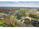 Scenic aerial perspective captures a developing neighborhood with homes, trees, and community green spaces at 12536 Lowery Way, Fishers, IN 46037