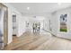 Spacious dining room with hardwood floors and access to a backyard view at 12536 Lowery Way, Fishers, IN 46037