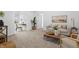 Cozy living room featuring neutral furniture, carpeting, and ample natural light at 12536 Lowery Way, Fishers, IN 46037