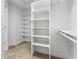 Spacious walk-in closet with multiple shelving units for storage and organization at 12536 Lowery Way, Fishers, IN 46037