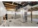 Unfinished basement featuring open ceiling with ducts and insulation, offering potential for customization at 132 Oakhurst Way, Westfield, IN 46074