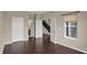Bedroom with two closets, window, and access to stairway and bathroom at 13314 Lansbury Ln, Fishers, IN 46037