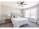 Bright bedroom with soft natural light, a queen bed, and soothing neutral decor at 13971 Bruddy Dr, Fishers, IN 46038