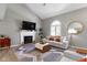 Bright living room featuring a fireplace, natural light, neutral tones, and stylish decor at 1520 Norfolk Dr, Zionsville, IN 46077