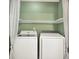 Convenient laundry area equipped with a modern washer and dryer set at 1697 Stacy Lynn Dr, Indianapolis, IN 46231