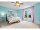Comfortable bedroom with plush carpet, large window, and plenty of natural light at 244 W Admiral S Way, Carmel, IN 46032