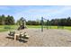 Well-maintained playground with multiple play structures surrounded by lush greenery and trees at 244 W Admiral S Way, Carmel, IN 46032